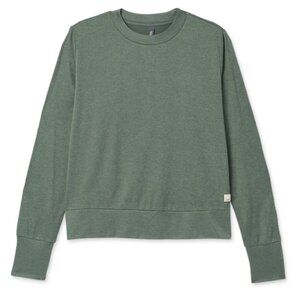 Vuori Daydream Cropped Crew Green Marsh Heather XXS